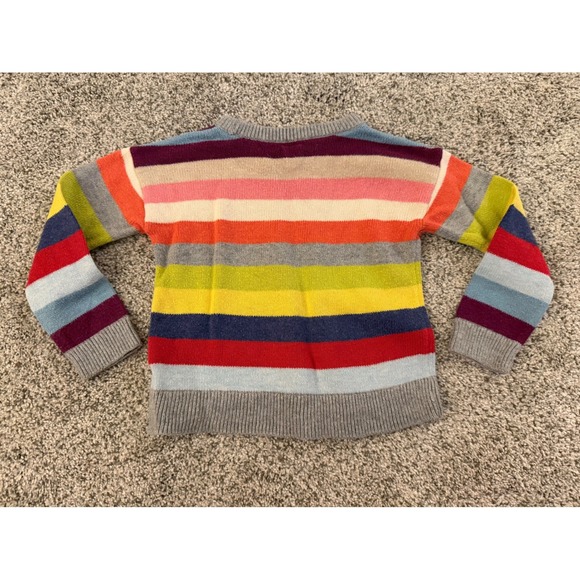 Baby Gap Toddler Rainbow Stripe Knit Sweater Crew Neck Multi Color 2T - Picture 4 of 4